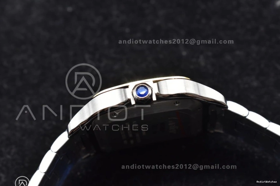 YG SS Bracelet Contemporary 1:1 de YG MIYOTA 1053 Best 40mm BVF on Cartier Santos Edition SS V 9015 White Dial SmartLinks 0509